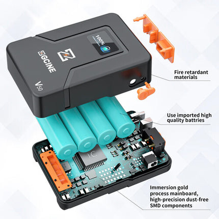 ZGCINE ZG-V50 Batería V-Mount 50Wh Compacta 14.8V con Carga Rápida PD