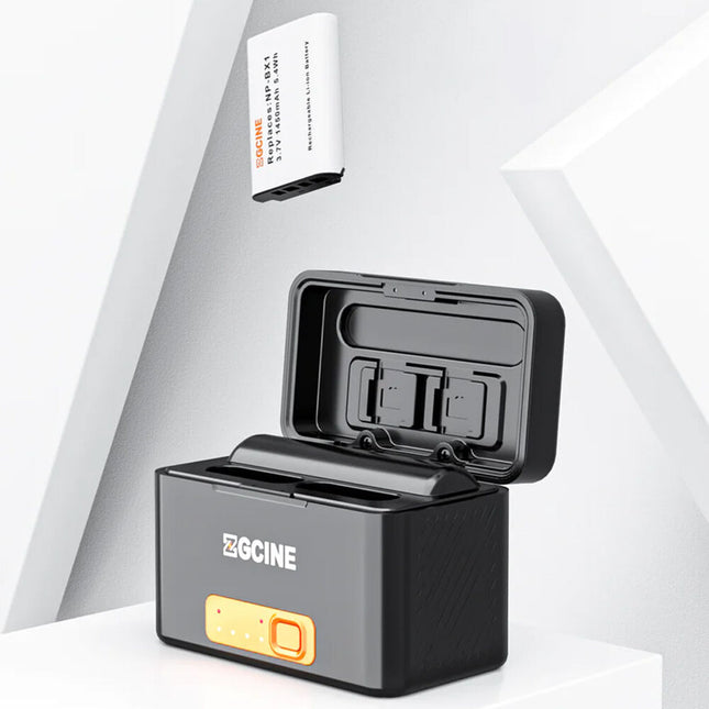 ZGCINE Funda de carga para batería Sony NP-BX1 con 2 ranuras y 5200mAh