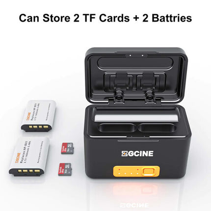Estuche de carga ZGCINE para batería Sony NP-BX1 con 5200mAh y 2 ranuras MicroSD