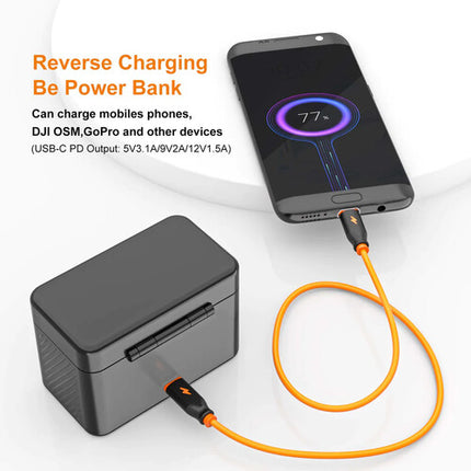 Estuche de carga ZGCINE para batería Sony NP-BX1 con 5200mAh y 2 ranuras MicroSD