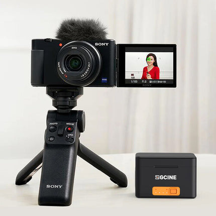 Estuche de carga ZGCINE para batería Sony NP-BX1 con 5200mAh y 2 ranuras MicroSD