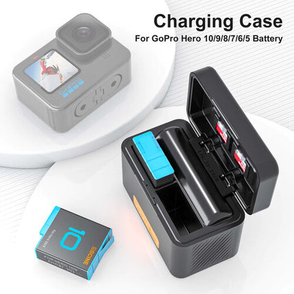 ZGCINE PS-G10 Estuche Mini de Carga para Baterías GoPro con 2 Ranuras y Batería 5200mAh