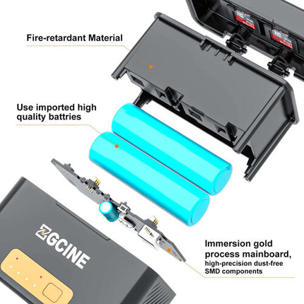 ZGCINE PS-G10 Estuche Mini de Carga para Baterías GoPro con 2 Ranuras y Batería 5200mAh
