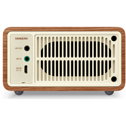 Sangean WR-7 Altavoz de Mesa Bluetooth Radio FM Madera 36 Horas Autonomía