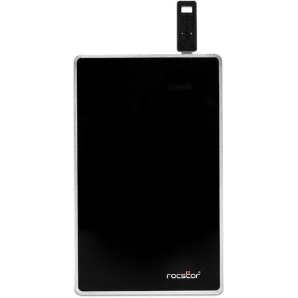 Rocstor 1TB Rocsecure EX32 SSD portátil cifrada USB 3.2 Gen 1 con 3 llaves Token y doble cable USB-C