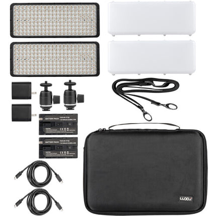 Luxli Cello² 10" Panel LED RGB con 2 luces difusoras y batería incluida