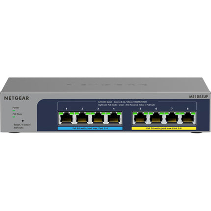 Netgear MS108EUP Switch de Red Gestionado 8 Puertos PoE+ PoE++ 2.5G 230W