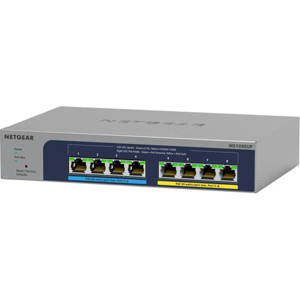 Netgear MS108EUP Switch de Red Gestionado 8 Puertos PoE+ PoE++ 2.5G 230W