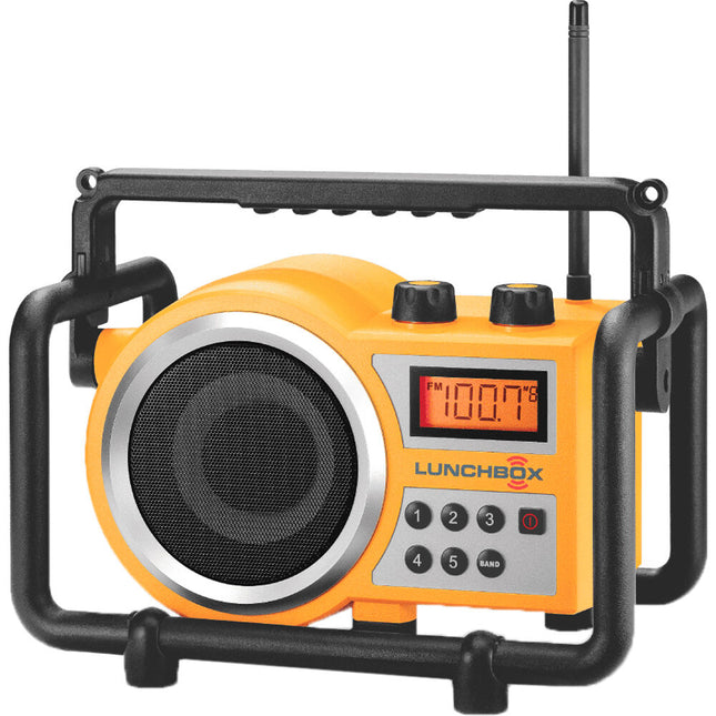 Sangean LB-100 Lunchbox Radio AM/FM portátil resistente ABS 5W IPX4