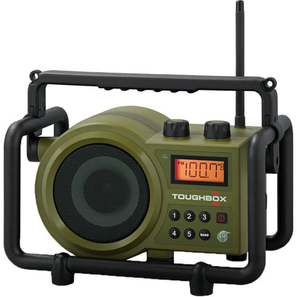 Sangean TB-100 Toughbox Radio AM FM portátil resistente IPX4 5W 10 memorias