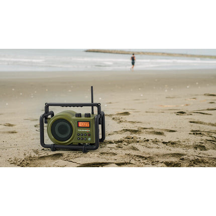 Sangean TB-100 Toughbox Radio AM FM portátil resistente IPX4 5W 10 memorias