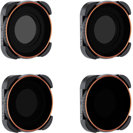 K&F Concept Set de 4 Filtros ND PL para GoPro HERO9 10 11 12 con Vidrio AGC y 28 Capas Nanorecubrimiento