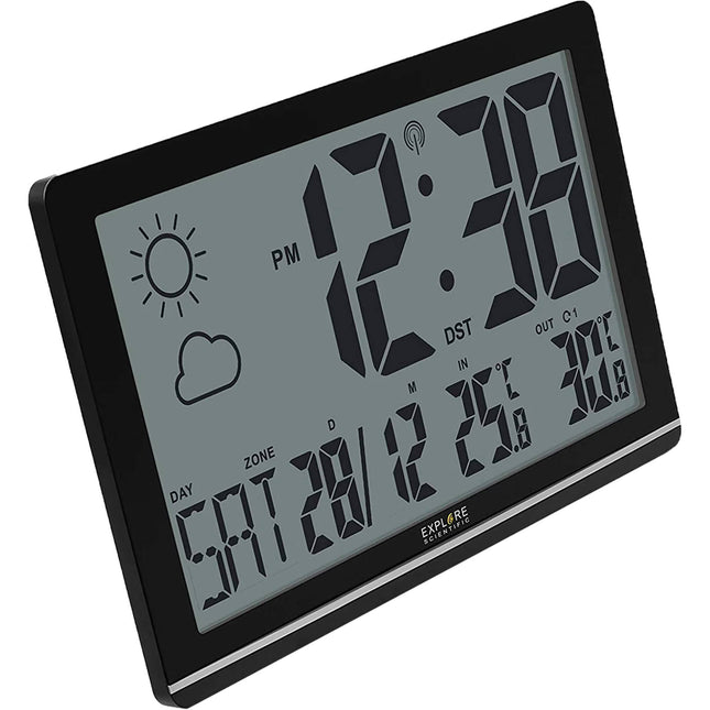 Explore Scientific Jumbo Reloj de Pared Gran Pantalla Pronóstico 6-12H