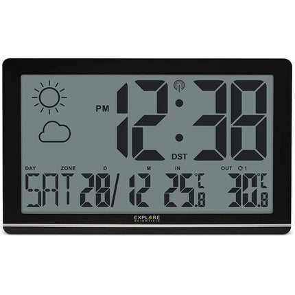 Explore Scientific Jumbo Reloj de Pared Gran Pantalla Pronóstico 6-12H