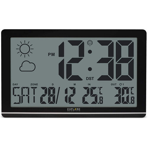 Explore Scientific Jumbo Reloj de Pared Gran Pantalla Pronóstico 6-12H