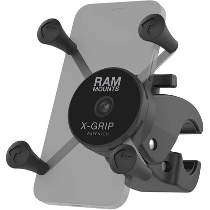 RAM Mounts X-Grip Soporte para Teléfono con Medium Tough-Claw para Smartphones de 1.9 a 3.25 pulgadas y Manillar de 1 a 1.6 pulgadas