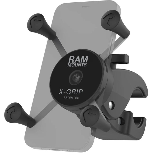 RAM Mounts X-Grip Soporte para Teléfono con Medium Tough-Claw para Smartphones de 1.9 a 3.25 pulgadas y Manillar de 1 a 1.6 pulgadas