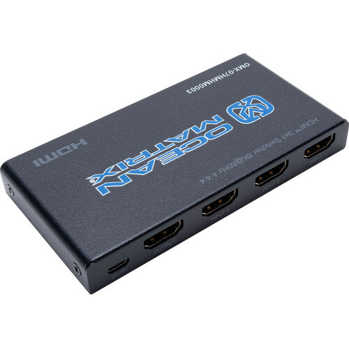 Ocean Matrix 8K60 4:4:4 HDR HDCP 2.3 con 3 entradas HDMI y control remoto