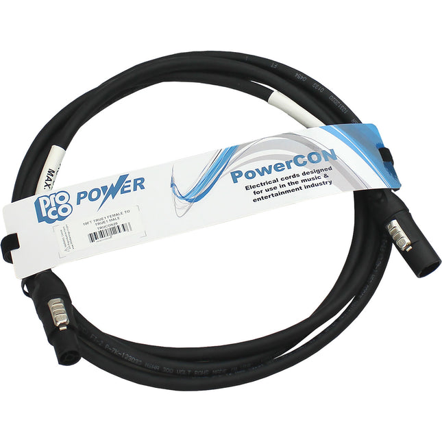 Pro Co Sound TRUE1 Cable de Extensión 20A 3 Pies Resistente al Aceite