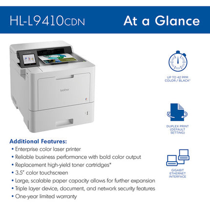 Brother HLL9410CDN Impresora Láser Color 42 ppm 2400x600 dpi con Toner Negro TN810XLBK