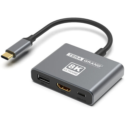 Tera Grand Adaptador USB-C a USB-A y HDMI 2.1 8K 100W PD 60Hz