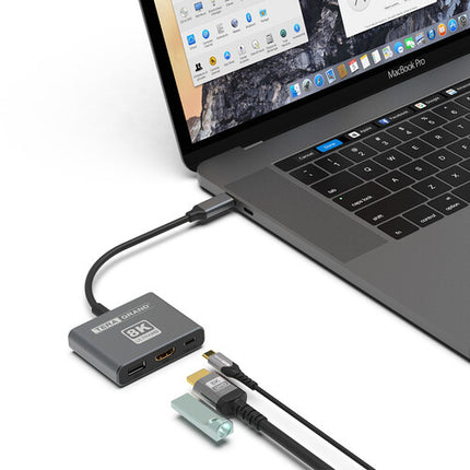 Tera Grand Adaptador USB-C a USB-A y HDMI 2.1 8K 100W PD 60Hz