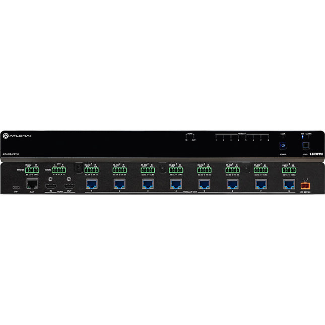 Atlona 8-Output 4K HDR HDMI a HDBaseT Amplificador con soporte 130 pies HDR10 HLG Dolby Vision