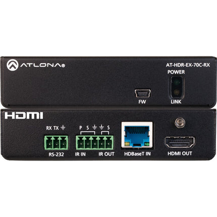 Atlona 4K HDR Receptor HDMI sobre HDBaseT 130 ft Compatible HDR10 HLG Dolby Vision