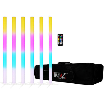 JMAZ Galaxy Tube Luz LED RGB inalámbrica 3.3' 12H batería kit 6 unidades