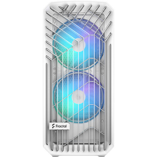 Fractal Design Torrent Caja Mid-Tower con Panel de Cristal Templado y Ventiladores RGB Blanco Soporta Radiadores 16.5 y Tarjetas Gráficas 18.1
