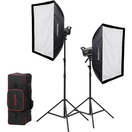 Godox SL60IID Luz LED de Video 5600K Kit de 2 Luces con Softbox y Tripié 6.5'