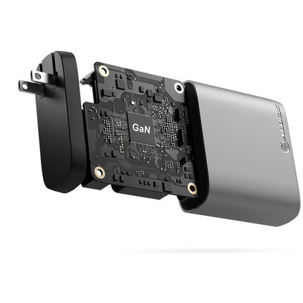 ALOGIC 100W Cargador USB PD GaN 4 Puertos con 2 USB-C 2 USB-A Gris