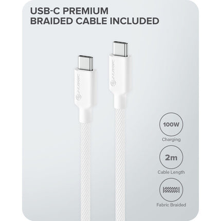 ALOGIC 100W Cargador USB PD GaN 4 Puertos con 2 USB-C 2 USB-A Gris
