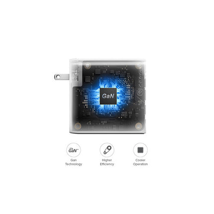 ALOGIC 100W Cargador USB GaN 4 Puertos USB-C PD 3.0 Blanco 6.6 ft cable