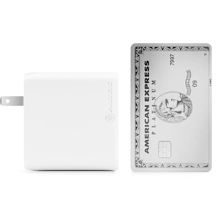 ALOGIC 68W Cargador USB-C PD GaN 2 Puertos Blanco con Cable 6.6'