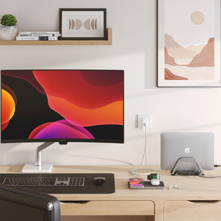 ALOGIC 68W Cargador USB-C PD GaN 2 Puertos Blanco con Cable 6.6'