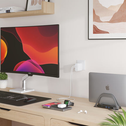 ALOGIC 68W Cargador USB-C PD GaN 2 Puertos Blanco con Cable 6.6'