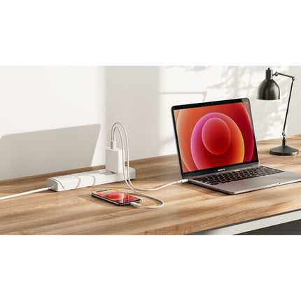ALOGIC 68W Cargador USB-C PD GaN 2 Puertos Blanco con Cable 6.6'