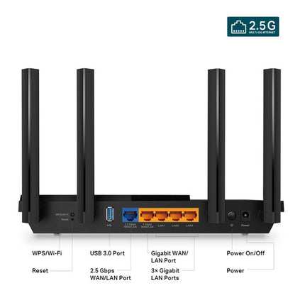TP-Link Archer AX55 Pro Router Inalámbrico Wi-Fi 6 Dual-Banda 2976 Mb/s 2.5G Multi-Gig