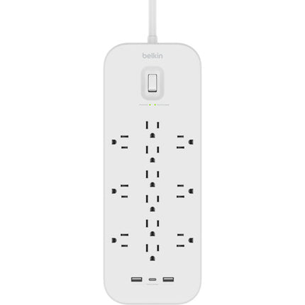 Belkin 12-Tomas Protector de Sobretensión con 4000 Julios y Puertos USB
