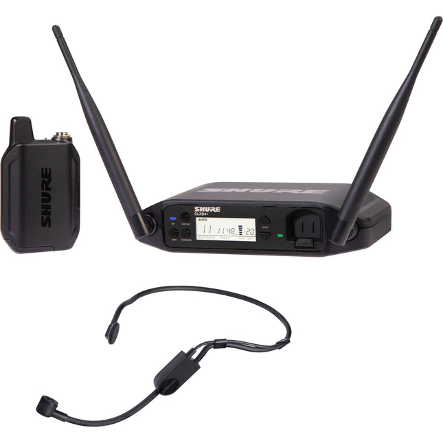 Shure GLXD14+ Sistema Inalámbrico de Diadema Dual Banda 100 Pies 12 Horas Batería