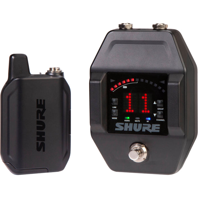 Shure GLXD16+ Sistema Inalámbrico Dual-Banda para Guitarra Pedal 208.5 MHz Banda 100 Pies Alcance