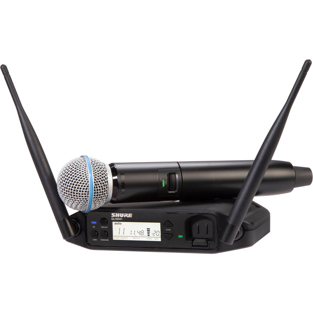 Shure GLXD24+ Sistema Inalámbrico Vocal Dual Banda con Micrófono BETA 58A y Receptor Portátil