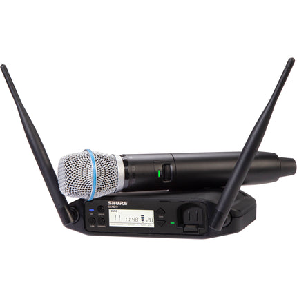 Shure GLXD24+ Sistema Inalámbrico Vocal Dual Banda Micrófono BETA 87A 100ft Alcance 12h Batería