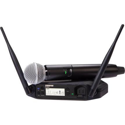 Shure GLXD24+ Sistema inalámbrico vocal doble banda con micrófono SM58 12 h batería portátil