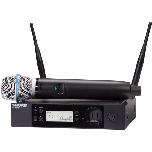 Shure GLXD24R+ Sistema Inalámbrico Vocal Dual-Banda 2.4 y 5.8 GHz BETA 87A