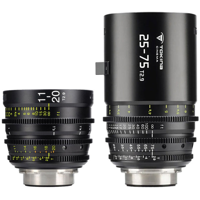 Tokina Cine ATX 11-20mm T2.9 y 25-75mm T2.9 Zoom Kit Montura EF