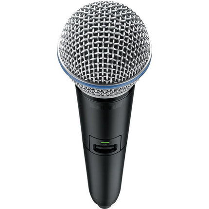 Shure GLXD2+ Transmisor Inalámbrico Mano Dual Banda con Micrófono BETA 58A 2.4 5.8 GHz y Batería Recargable
