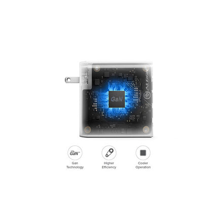 ALOGIC Cargador USB-C PD GaN 65W con Cable Trenzado 2m