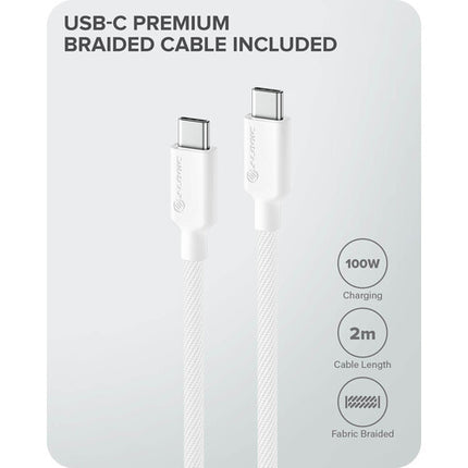ALOGIC Cargador USB-C PD GaN 65W con Cable Trenzado 2m